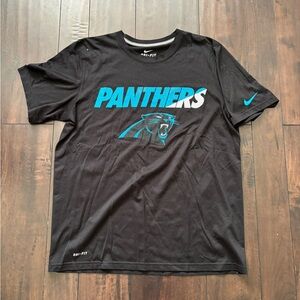 Nike Black and Teal Panthers Men's T-Shirt